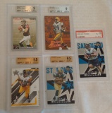 5 BGS & PSA GRADED GEM MINT NFL Football Rookie Card Lot Turner Jackson Parker Clayton Schaub