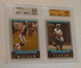 2004 Bowman NFL Football BGS GRADED Pair 9.5 8.5 Michael Turner Wes Welker Rookie RC