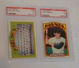 Vintage 1972 Topps Baseball Card Pair PSA GRADED Dave Kingman RC & Red Sox Team