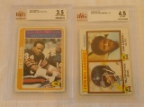 2 Beckett GRADED 1978 1979 Topps Walter Payton Card Pair Bears HOF