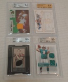 4 NFL Football Relic Jersey Insert BGS GRADED Card Lot Matt Ryan RC Campbell Chad Johnson Beck #'d