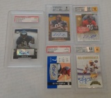 5 Autographed NFL Football Card Lot PSA BGS Beckett GRADED GEM 10 #'d