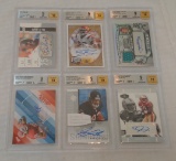 6 BGS Beckett GRADED NFL Football Card Lot Rookie Autographed Signed Jersey All MINT 9 10 #'d