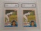 (2) Key Vintage 1983 Topps Baseball Rookie Card RC #498 Wade Boggs Red Sox GRADED 9.5 MINT HOF Nice