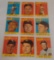 9 Vintage 1958 Topps Baseball All Star Card Lot Banks Fox HOF