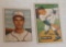 2 Vintage Baseball 1950 Billy DeMars 1951 Vern Law Bowman Rookie Card Pair