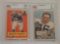 2 Vintage NFL Football Card Lot 1952 Bowman Large Lou Groza Beckett 1 & 1956 Topps Joe Schmidt 1.5