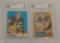 2 Vintage Topps NFL Football Card Lot Ray Nitschke Packers 1969 1970 HOF Beckett GRADED 5.5 2