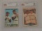 Vintage Willie Mays Topps Combo Card Pair 1960 1967 Rigney McCovey Beckett GRADED 4 1.5 Giants HOF