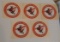 5 Vintage 1960s 1970s Baltimore Orioles World Champions Sticker Decal Lot Unused