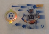 1998 Playoff Momentum Endzone X-Press Peyton Manning Colts Insert Die Cut Clear Acetate NRMT Rookie