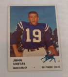 Vintage 1961 Fleer NFL Football Card #30 Johnny Unitas Colts HOF