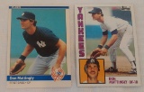 2 Key Vintage 1984 Topps Fleer MLB Baseball Don Mattingly Rookie Card Pair Lot RC Yankees