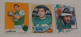 3 Vintage Topps NFL Football Card Lot Joe Namath 1969 1970 1973 NY Jets HOF