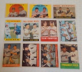 11 Different Vintage Topps Baseball Combo Card Lot Hodges Snider Koufax Podres Fox Killebrew O's Ted