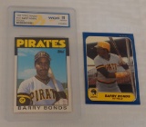 2 Barry Bonds Rookie Card Pair RC 1986 Topps Traded GRADED Fleer Update Pirates