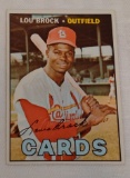 Vintage 1967 Topps Baseball Card Lou Brock Cardinals HOF Nice