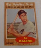 Vintage 1962 Topps Baseball Card All Star Al Kaline Tigers HOF