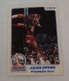 Vintage 1984 STAR Brand NBA Basketball Card Dr J Julius Erving 76ers Sixers HOF