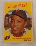 Vintage 1959 Topps MLB Baseball Card #50 Willie Mays Giants HOF