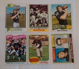 6 Vintage 1970s Topps NFL Football Ken Stabler Card Lot RC 1973 Rookie Raiders HOF