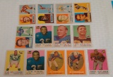 13 Vintage 1950s Topps NFL Football Card Lot w/ 1957 Eddie LeBaron #1 Card