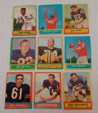 9 Vintage 1963 Topps NFL Football Card Lot Marchetti Berry Kilmer