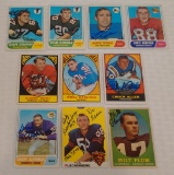 10 Vintage 1950s 1960s Topps NFL Football Sign-ed Auto On Card In Person Lot