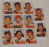 11 Vintage 1953 Topps MLB Baseball Card Lot
