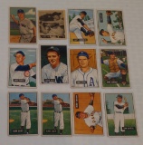 12 Vintage 1940s 1950s Bowman MLB Baseball Card Lot Rookie RC