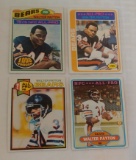 4 Vintage Walter Payton NFL Football Card Lot 1977 1978 1979 1980 2nd 3rd 4th 5th Year Cards Bears