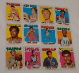 12 Vintage 1971-72 Topps NBA Basketball Card Lot Havliceck Monroe Hawkins Bing Murphy White