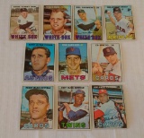 10 Vintage 1967 Topps Baseball Card Lot w/ Roger Maris Orlando Cepeda Tony Oliva