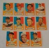 11 Different Vintage 1961 Topps Baseball Manager Card Lot Houk Vernon Dykes Dressen Hutchinson