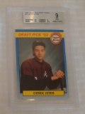 1992 Front Row Baseball Rookie Card #55 Derek Jeter Yankees HOF BGS GRADED 9 MINT 9.5 Subs RC