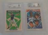 1993 & 1994 Topps Baseball Derek Jeter RC Rookie Card Pair Lot BGS GRADED 8 9 MINT Yankees HOF