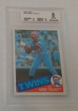 Key Vintage 1985 Topps Baseball #536 Kirby Puckett Rookie Card RC Twins Beckett GRADED 8 NRMT