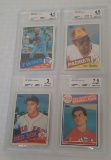 4 BGS GRADED 1985 Topps Baseball Card Lot Puckett Clemens Rookie RC Marzano Tony Gwynn HOF