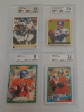 4 NFL Football Card Lot John Elway BGS GRADED Broncos HOF 1988 Topps Gold Goudey Pro Set