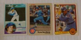 All 3 Ryne Sandberg 1983 Rookie Card Lot RC Topps Fleer Donruss Cubs HOF Key Cards