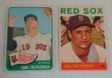 Vintage 1964 & 1965 Topps Baseball Card Pair Carl Yastrzemski Yaz Red Sox HOF