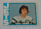 Vintage 1972 Topps NFL Football Card #100 Joe Namath Jets HOF Solid Condition