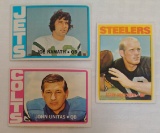 Vintage 1972 Topps NFL Football Star HOF Card Lot Namath Unitas Bradshaw