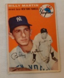 Vintage 1954 Topps Baseball Card #13 Billy Martin Yankees