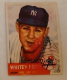 Vintage 1953 Topps Baseball Card #207 Whitey Ford Yankees HOF