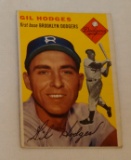 Vintage 1954 Topps Baseball Card #102 Gil Hodges Dodgers HOF Solid