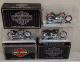 3 Brand New 1:18 Scale Maisto Diecast Harley Davidson Motorcycle Lot MIB