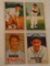 4 Vintage 1951 Bowman Baseball Card Lot Coleman Jones Saffell Hatton