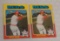 2 Vintage 1975 Topps Baseball Card Lot #320 Pete Rose Reds Phillies