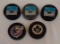 5 Official NHL Hockey Puck Lot 1995 All Star Maple Leafs 1993 Stanley Cup